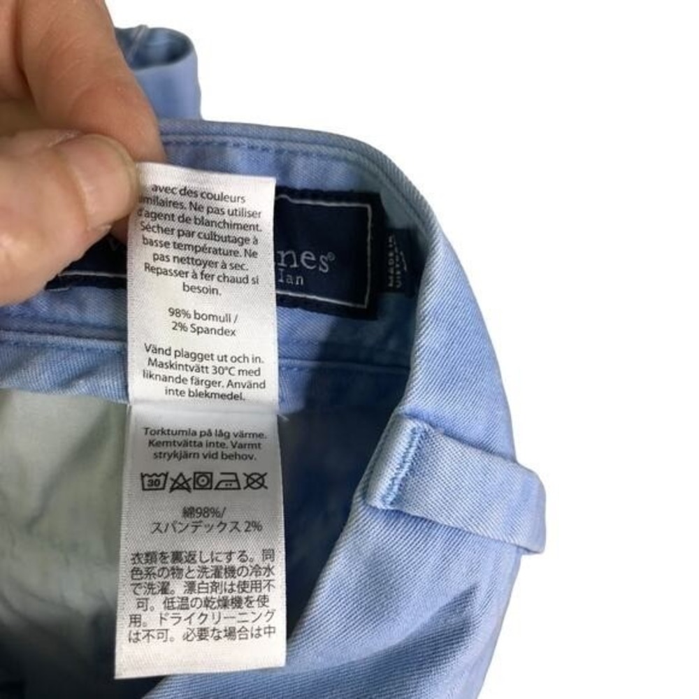 Vineyard Vines Mens Breaker Short Light Blue Cotton Twill Chino 1H0462 Size 32 - Picture 10 of 10